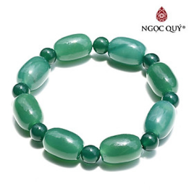 Vòng lu thông mã não xanh mệnh hỏa mộc - Ngọc Quý Gemstones