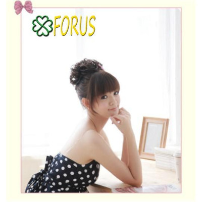 Tóc búi xoăn cột J25C, tóc dày đẹp