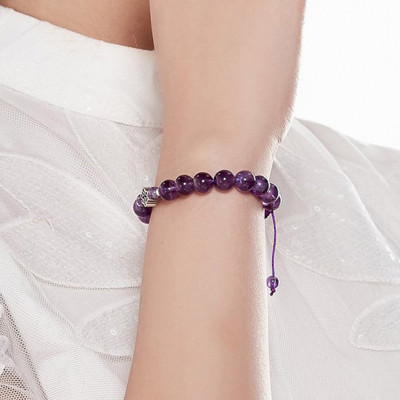 Vòng tay đá thiên nhiên mix charm đồng tâm bạc kết dây - Ngọc Quý Gemstones