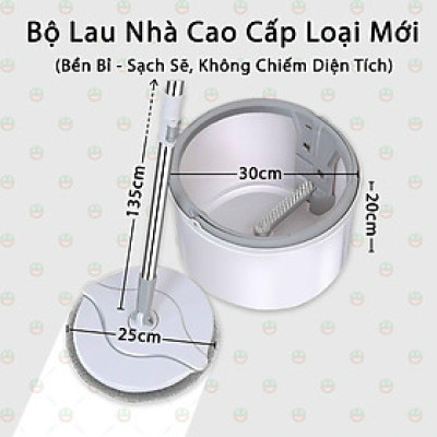 Bộ Cây Lau Nhà Thông Minh Cao Cấp Phiên Bản Mới - Cho Nhà Sạch Sẽ - Gọn Không Chiếm Diện Tích