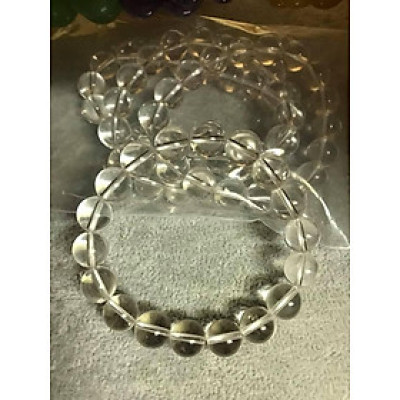 CHIẾC VÒNG ĐÁ THẠCH ANH TRẮNG THIÊN NHIÊN 10LY NỮ ĐEO XINH XẮN HỢP NỮ MỆNH  KIM THUỶ