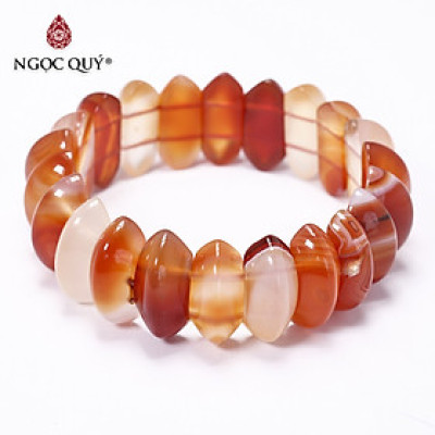 Vòng mã não đỏ nanh hổ mệnh hỏa thổ - Ngọc Qúy Gemstones