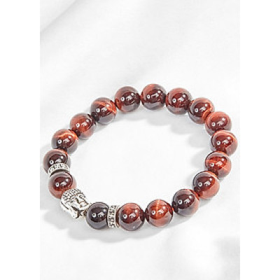 Vòng đá mắt hổ phối charm phật bạc Ngọc Quý Gemstones