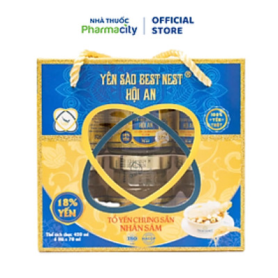 Yến Chưng Bestnest Hội An Nhân Sâm (Lốc 6 Hũ x 70ml)