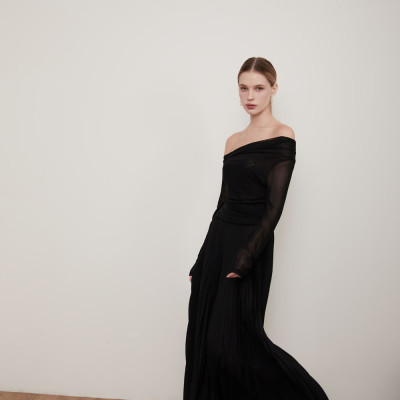 DOTTIE - Áo kiểu trễ vai - Đen - T0783