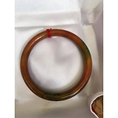 CHIẾC VÒNG TRÒN MÃ NÃO TỨ QUÝ 56 NỮ TỪ 54KG ĐÉNN 63KG ĐEO  MÀU ĐỎ CAM 2 VÂN XANH  SIZE VÒNG NGOÀI 71MM4 DẦY 7MM5 NI VÒNG ĐEO VỪA TAY LÀ 56MM