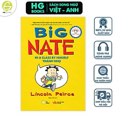 Truyện tranh Big Nate: In a Class By Himself - Tập 1: Thánh Nhọ - Bản Song Ngữ. Tặng Kèm File Nghe