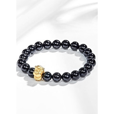 Vòng Tay Đá Thiên Thạch Charm Tuổi Ngọ Bạc Mạ Vàng 24K Ngọc Quý Gemstones