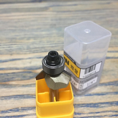 Mũi phay, mũi soi, mũi cắt vát cạnh 45 độ ổ bi 1/4"x1/4" (6.35mm) ARDEN