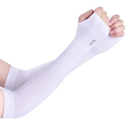 Găng tay xỏ ngón chống nắng - Trắng