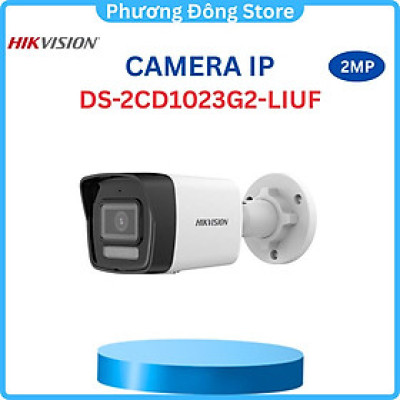 Camera IP HIKVISION DS-2CD1023G2-LIUF 2MP đèn kép, Mic thu âm, phát hiện  người/ phương tiện  30m ,.-Hàng chính hãng