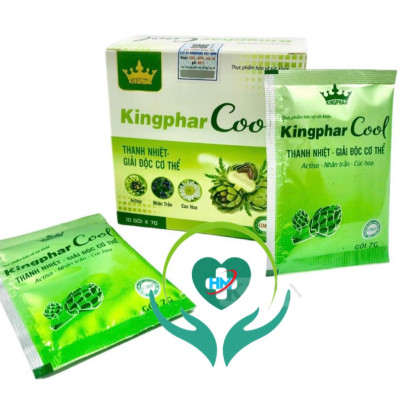 Cốm thanh nhiệt giải độc Kingphar cool, hộp 10 gói x 7 gam