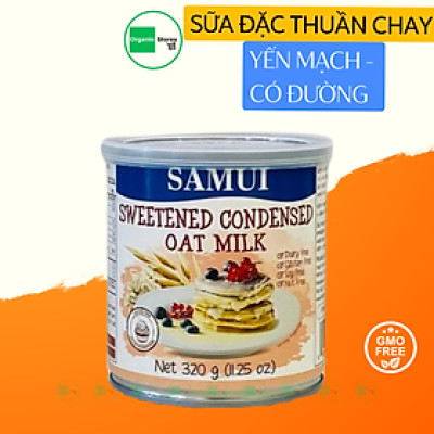 Sữa đặc thuần chay có đường từ Yến mạch SAMUI 320g Sweetened condensed Oat milk