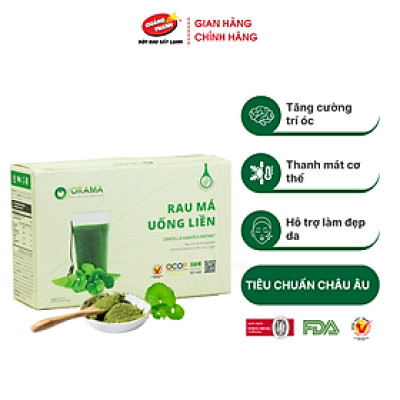 Bột Rau Má Uống Liền Quảng Thanh có đường 10 gói x 15g- rau má tươi nguyên chất, tăng cường dinh dưỡng
