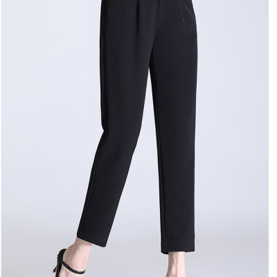 Quần tây công sở nữ trơn màu đen HB01