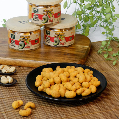 Hạt điều vị tỏi ớt 120g DGfoods/Chili & garlic coated cashew/ HVNCLC,hạt điều bình phước,đặc sản Cần Thơ