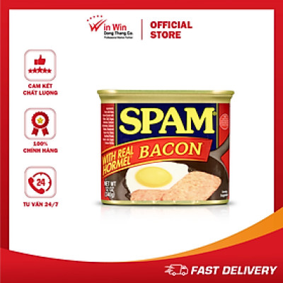 Thịt Heo Muối Xông Khói SPAM Bacon 340g - Nhập Khẩu Mỹ | Hormel SPAM Real Bacon 340g