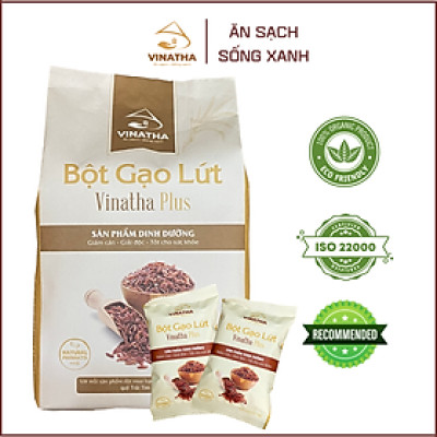Bột Gạo Lứt Thực Dưỡng Vinatha Plus - Tiêu Mỡ Cải Thiện Sức Khỏe 24 gói nhỏ 40 gram