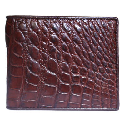  Ví nam da cá sấu màu nâu đỏ HJ92237-45-55-59-71