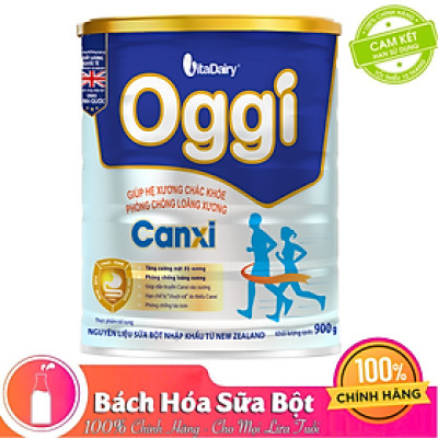 Sữa Oggi Canxi 900g - Giúp hệ xương chắc khoẻ, phòng chống loãng xương