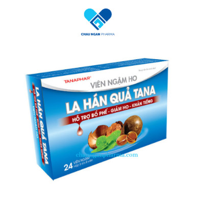 Kẹo ngậm giảm ho bổ phổi La Hán Quả Tanaphar - Hộp 24 viên