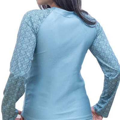 Áo bơi 2 lớp tay dài LMcation Quinn - Xanh ngọc thổ cẩm