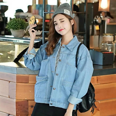 Áo khoát nữ jean đẹp 4 túi form vừa xinh xinh chuẩn shop-A3108