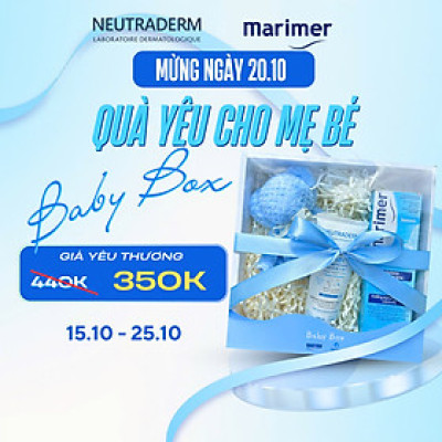 Hộp Quà 20.10 Cao Cấp: Neutraderm Tắm Gội Baby 100ml + Xịt Vệ Sinh Mũi Nước Biển Sâu 100ml