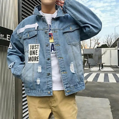 Áo khoát jean nam đẹp Just one more cực chuẩn siêu chất-A3123