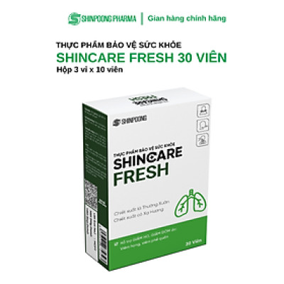 [Hộp 30 viên] Viên Uống SHINCARE FRESH - Hỗ trợ giảm ho, giảm đờm do viêm họng, viêm phế quản - SHINPOONG PHARMA