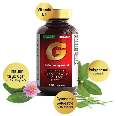 Viên uống hỗ trợ điều hòa đường huyết Nhật Bản - Glumagenol Green+