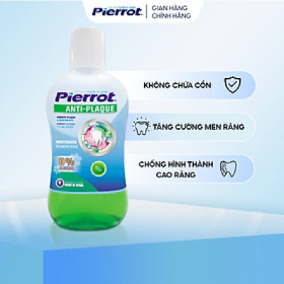 [ Mua 2 tặng 1 chỉ kẽ răng ] Nước súc miệng chống hình thành mảng bám PIERROT 500ml