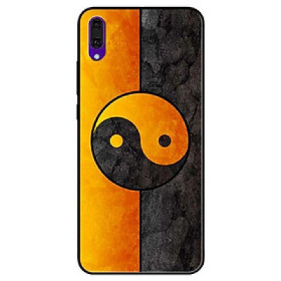 Ốp lưng dành cho Huawei Y7 Pro (2019) mẫu Vòng Tròn Cam Đen