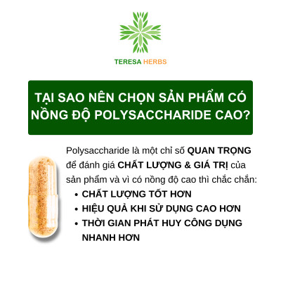 Viên Nấm Vân Chi núi Phú Sĩ TERESA HERBS hỗ trợ tăng cường đề kháng và hệ miễn dịch (Lọ 60 viên)
