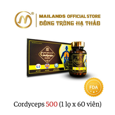 COMBO 4 hộp Đông Trùng Hạ Thảo MaiLands Cordyceps 500 (60 viên)