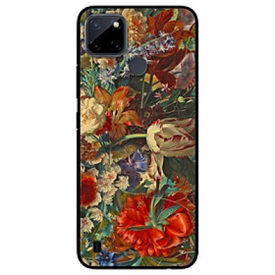 Ốp lưng dành cho Realme C21Y - Realme C25Y mẫu Hoa Sắc Màu Đỏ