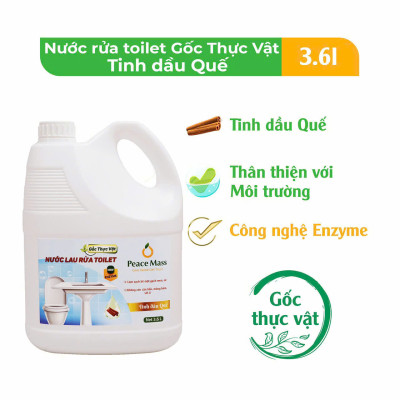 Combo Sản Phẩm Gốc Thực Vật TLB1 Peace Mass Nước Cọ Toilet 3.6 lít + Nước Lau Kính 3.6 lít (Thuộc nhóm Sản phẩm Lành tính / Hữu cơ/ Sinh học)
