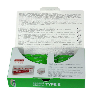 Bao cao su Sagami Green - Có gân gai - H10 - Chính Hãng - Che Tên Sp