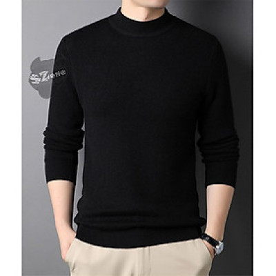 Áo len nam cổ cao 3cm hàng quảng châu vải len mềm mịn kiểu dáng hàn quốc