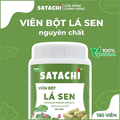Bột Lá Sen nguyê n ch.ất SATACHI. Hộp 180 viên