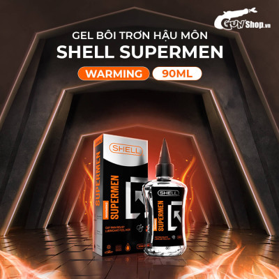 Gel bôi trơn hậu môn nóng ấm - Shell Supermen Warming - Chai 90ml