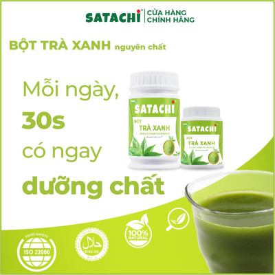 Bột Trà Xanh nguyê n ch ất SATACHI. Hộp 98g