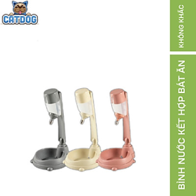 Bình nước kết hợp bát ăn không khấc Purmi nhiều màu