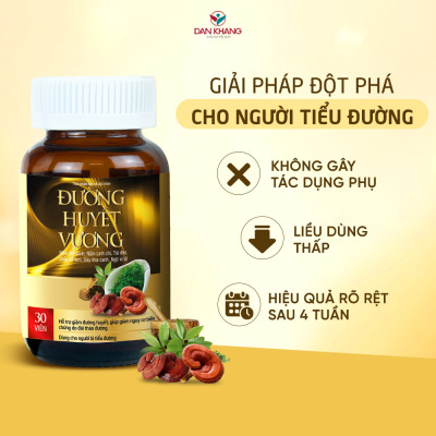 Combo 3 Đường Huyết Vương Dân Khang hạ đường huyết ngăn biến chứng tiểu đường hộp 30 viên