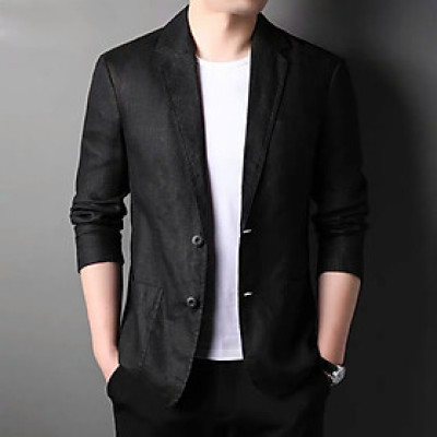 Áo khoác blazer nam tay dài form rộng thiết kế 2 cúc sang trọng,thanh lịch