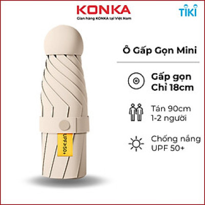 Ô che mưa gấp gọn mini, dù mini bỏ túi, ô dù che nắng mưa siêu nhẹ, chống tia UV UPF50+ kèm hộp đựng sang trọng