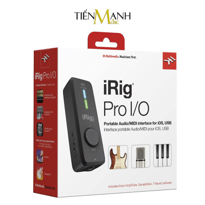 Thiết Bị Thu Âm Và Livestream iRig Pro I/O IK Multimedia Live Điện Thoại Nối Guitar Pickup Soundcard Hàng Chính Hãng
