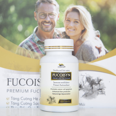 Viên uống Fucoisyn Premium Fucoidan Hỗ Thúc Đẩy Quá Trình Tự Chết Của tế Bào Ung Thư VIANATURE (H/60v)