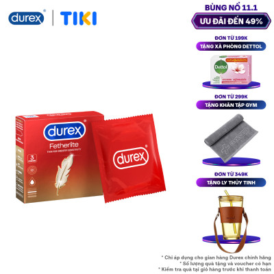 Bao cao su Durex Fetherlite Hộp 3 Bao