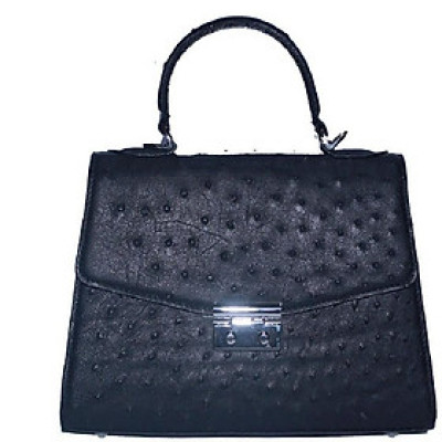 Túi hộp đeo chéo nữ Huy Hoàng da đà điểu màu đen HC6457